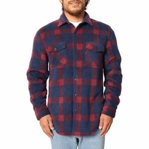 Freedom Foundry Men’s Super Plush Shirt Jacket - Red